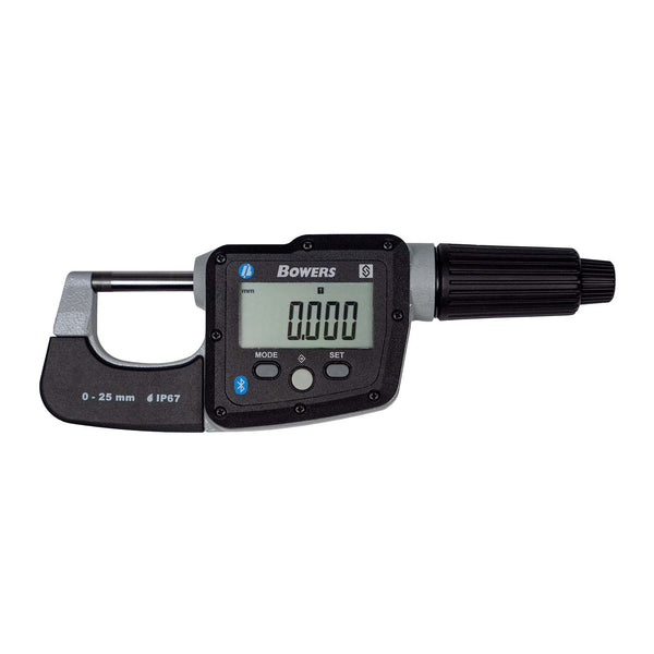 Bowers 0-25mm Digital External Micrometer IP67 Bluetooth DM025