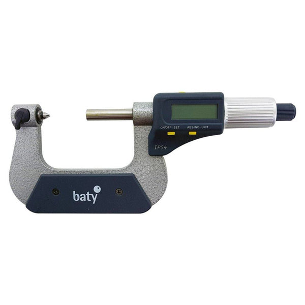 25-50mm/ 1-2" Baty Digital Thread Micrometer Set with Anvils