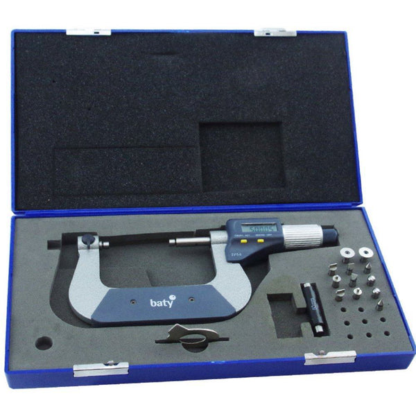 0-25mm/ 1" Baty Digital Universal Anvil Micrometer Set