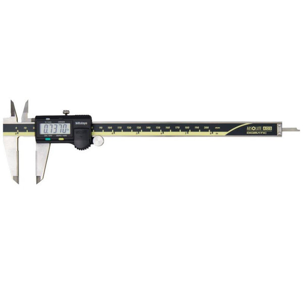 Mitutoyo Digital ABS AOS Caliper ID/OD Carb. Ja. In/Met. 0-8" Blade Thumb R. w/o Output 500-164-30